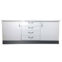 MEUBLE PRATIKA 2 PORTES/4 TIROIRS/CHARIOT MOBILE 5 TIROIRS L180cm