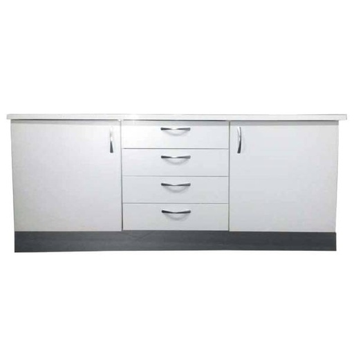 [M1001] MEUBLE PRATIKA 2 PORTES/4 TIROIRS/CHARIOT MOBILE 5 TIROIRS L180cm